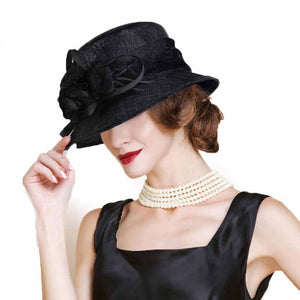 FS Women's Fine Fashion Elegant Flower Luxury Style Cocktail & Special Events Celebration Hat - Divine Inspiration Styles