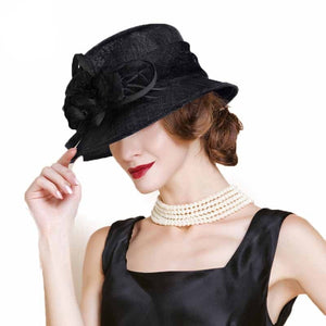 FS Women's Fine Fashion Elegant Flowers Luxury Style Cocktail & Special Events Celebration Hat