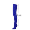 TAMANNA Women's Elegant Fine Fashion Elastic Velvet Thigh High Dress Boots - Divine Inspiration Styles