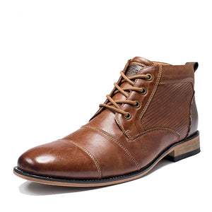 NPZ Men's Fashion Premium Top Quality Genuine Leather Dress Boot Shoes - Divine Inspiration Styles