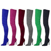 TAMANNA Women's Elegant Fine Fashion Elastic Velvet Thigh High Dress Boots - Divine Inspiration Styles