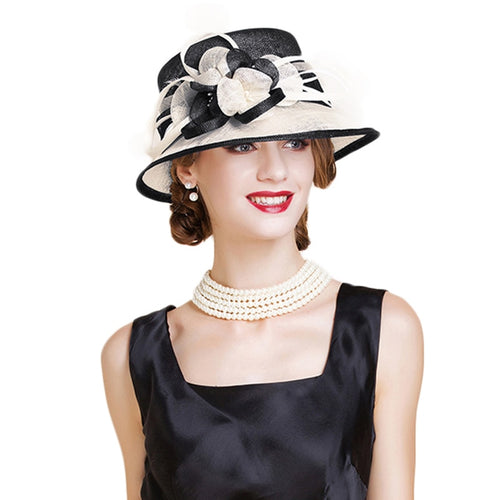 FS Women's Fine Fashion Elegant Flower Luxury Style Cocktail & Special Events Celebration Hat - Divine Inspiration Styles
