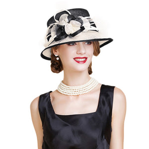 FS Women's Fine Fashion Elegant Flowers Luxury Style Cocktail & Special Events Celebration Hat