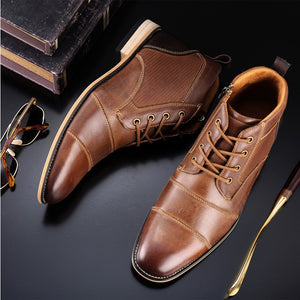 NPZ Men's Fashion Premium Top Quality Genuine Leather Dress Boot Shoes - Divine Inspiration Styles