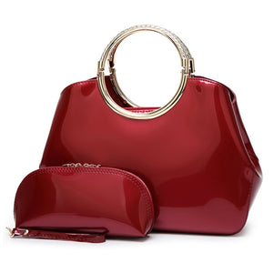 ALMIRA Design Collection Women's Fine Fashion Luxury Style Designer Leather Red Handbag