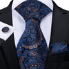 DBG VIP Design Collection Men's Fashion Luxury Royal Blue 100% Premium Quality Silk Tie Set - Divine Inspiration Styles