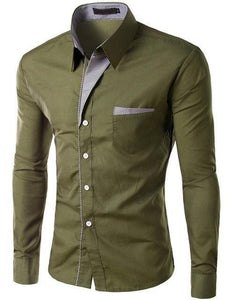 HQI Men's Fashion Business Casual Trendy Fashion Premium Top Quality Long Sleeves Dress Shirt - Divine Inspiration Styles
