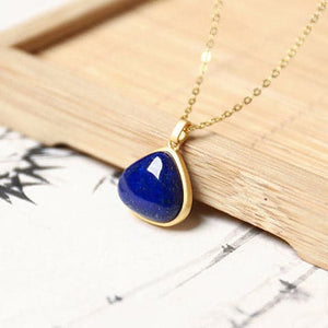 CHSBEAUTY Women's Elegant Fashion Stylish Triangular Design Genuine Blue Lapis-Lazuli Necklace Jewelry - Divine Inspiration Styles