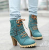 HARTFORD Design Women's Stylish Elegant Fashion Laced-Up Leather Boot Shoes - Divine Inspiration Styles