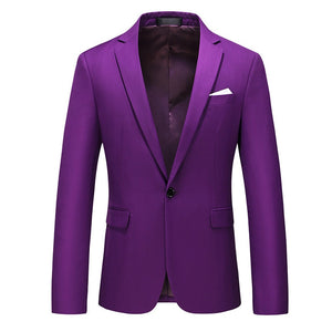CGSUITS Men's Fashion Luxury Style Solid Color Design Premium Quality Sky Blue Blazer Suit Jacket