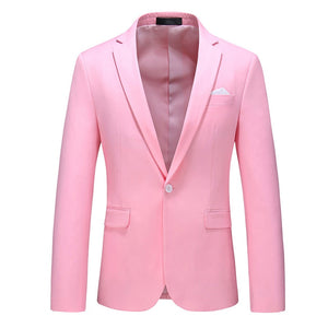 CGSUITS Men's Fashion Luxury Style Solid Color Design Premium Quality Sky Blue Blazer Suit Jacket