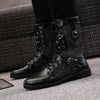 MEBS Men's Fashion Stylish Designer Leather Lace-Up Ankle Boots Work Dress Shoes - Divine Inspiration Styles
