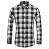 BWG Men's Fashion Classic Trendy Business Casual Long Sleeves Plaid Dress Shirt