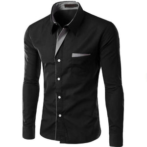 HQI Men's Fashion Business Casual Trendy Fashion Premium Top Quality Long Sleeves Dress Shirt - Divine Inspiration Styles
