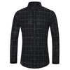 BWG Men's Fashion Classic Trendy Business Casual Long Sleeves Plaid Dress Shirt