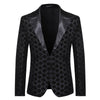 PARKLEES Men's Fashion Shiny Plaid Gold Silver Black Sequin Glitter Fancy Embellished Blazer Jacket - Divine Inspiration Styles