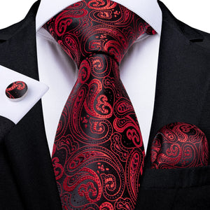 DBG VIP Design Collection Men's Fashion Luxury Purple Red Blue 100% Premium Quality Silk Tie Set - Divine Inspiration Styles