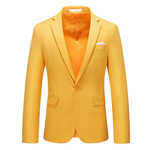 CGSUITS Men's Fashion Luxury Style Solid Color Design Premium Quality Sky Blue Blazer Suit Jacket