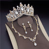 CM Women's Fashion Elegant Style Royal Queen Bridal Tiara Crown Earrings Necklace Jewelry Set - Divine Inspiration Styles