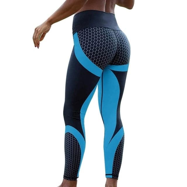 RTSHINE Women s Stylish Mesh Pattern Print Leggings for Fitness