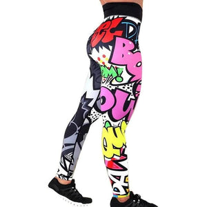 RTSHINE Women's Stylish Mesh Pattern Print Leggings for Fitness Training - Divine Inspiration Styles