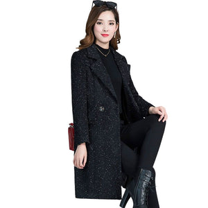 JASMINE Design Women's Fine Fashion Elegant Luxury Style Wool Coat Jacket - Divine Inspiration Styles
