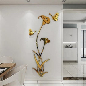 LILY Flower Design Home Decoration 3D Acrylic Wall Sticker for Home Decor - Divine Inspiration Styles