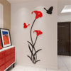 LILY Flower Design Home Decoration 3D Acrylic Wall Sticker for Home Decor - Divine Inspiration Styles