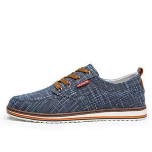 JINTOHO Men's Fashion Premium Quality Laced-Up Denim Canvas Sneaker Shoes - Divine Inspiration Styles