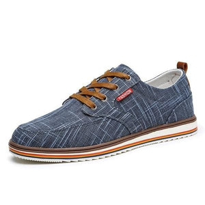 JINTOHO Men's Fashion Premium Quality Laced-Up Denim Canvas Sneaker Shoes - Divine Inspiration Styles