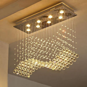 JMXI Modern Luxury Art Design LED Crystal Chandelier Lamp for Home or Office Lighting & Decorations - Divine Inspiration Styles