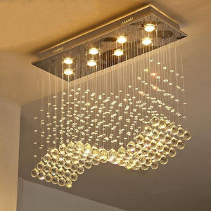JMXI Modern Luxury Art Design LED Crystal Chandelier Lamp for Home or Office Lighting & Decorations - Divine Inspiration Styles