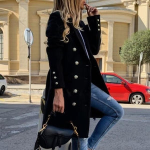 JQM Design Women's Fine Fashion Elegant Luxury Designer Wool Coat - Divine Inspiration Styles