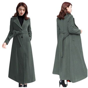 KIARA Design Women's Fine Fashion Elegant Luxury Style Long Wool Coat Jacket - Divine Inspiration Styles
