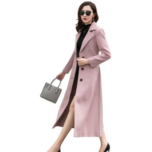 KIARA Design Women's Fine Fashion Elegant Luxury Style Long Wool Coat Jacket - Divine Inspiration Styles