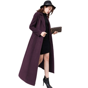 KIARA Design Women's Fine Fashion Elegant Luxury Style Long Wool Coat Jacket - Divine Inspiration Styles