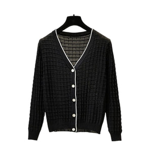 LA ELLE Women's Elegant Fashion Knitted Cardigan Sweater Jacket - Divine Inspiration Styles