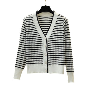 LA ELLE Women's Elegant Fashion Knitted Cardigan Sweater Jacket - Divine Inspiration Styles