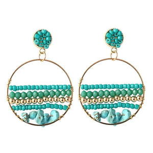 LDP Women's Fashion Bohemian Style Handmade Beaded Drop Earrings - Divine Inspiration Styles