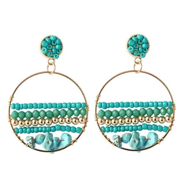 LDP Women's Fashion Bohemian Style Handmade Beaded Drop Earrings - Divine Inspiration Styles