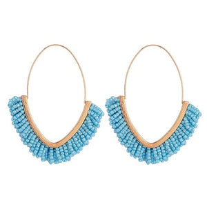 LDP Women's Fashion Bohemian Style Beaded Tassel Drop Earrings - Divine Inspiration Styles
