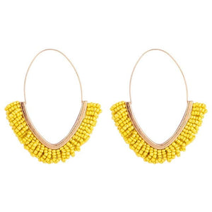 LDP Women's Fashion Bohemian Style Beaded Tassel Drop Earrings - Divine Inspiration Styles