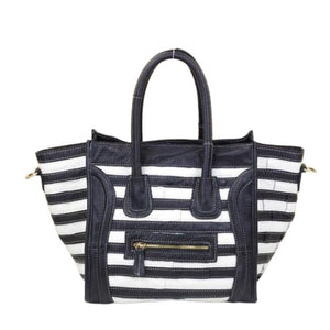 LEA Design Women's Fashion Genuine Leather Stylish Multi-Color Stripes Handbag - Divine Inspiration Styles