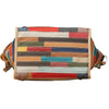 LEA Design Women's Fashion Genuine Leather Stylish Multi-Color Stripes Handbag - Divine Inspiration Styles