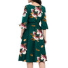 LILLIAN Design Women's Fashion Elegant Stylish Vintage Floral Print Dress - Divine Inspiration Styles