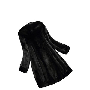 LAUTARO Women's Fine Fashion Long Hooded Faux Fur Coat Jacket - Divine Inspiration Styles