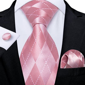 DBG VIP Design Collection Men's Fashion Pink & Assorted Styles 100% Premium Quality Silk Tie Set - Divine Inspiration Styles