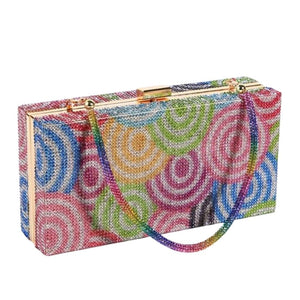 LUXY Women's Fashion Rainbow Diamond Stylish Special Event Clutch Bag - Divine Inspiration Styles