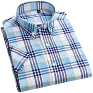 MGN Men's Fashion Premium Quality Stylish Short Sleeves 100% Cotton Dress Shirt - Divine Inspiration Styles