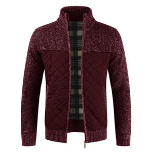 MOGA Design Men's Fashion Premium Quality Quilted Zipper Sweater Jacket - Divine Inspiration Styles
